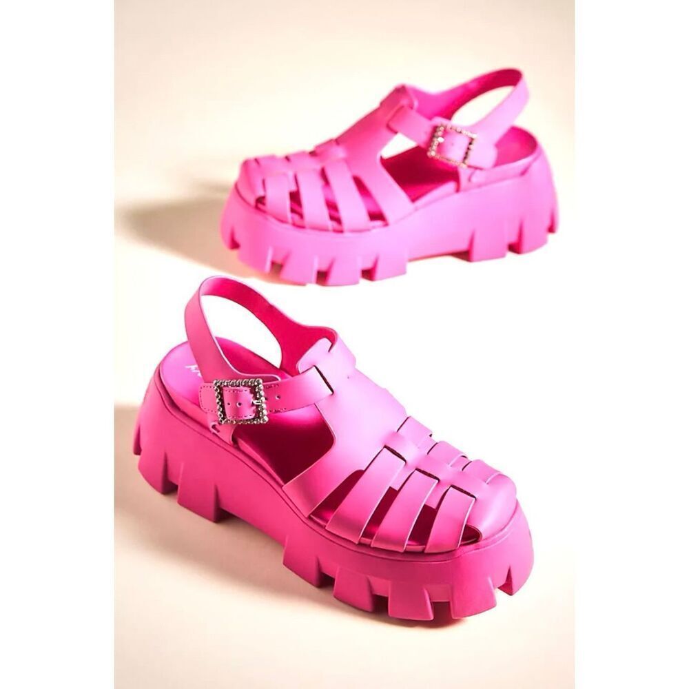 Circus NY by Sam Edelman Alyson Lug Sole Fisherman Pink Platform Sandal's 6.5US